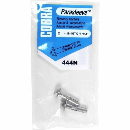 COBRA ANCHORS Anch Msnry Paraslv5/16x1-1/2in 444N